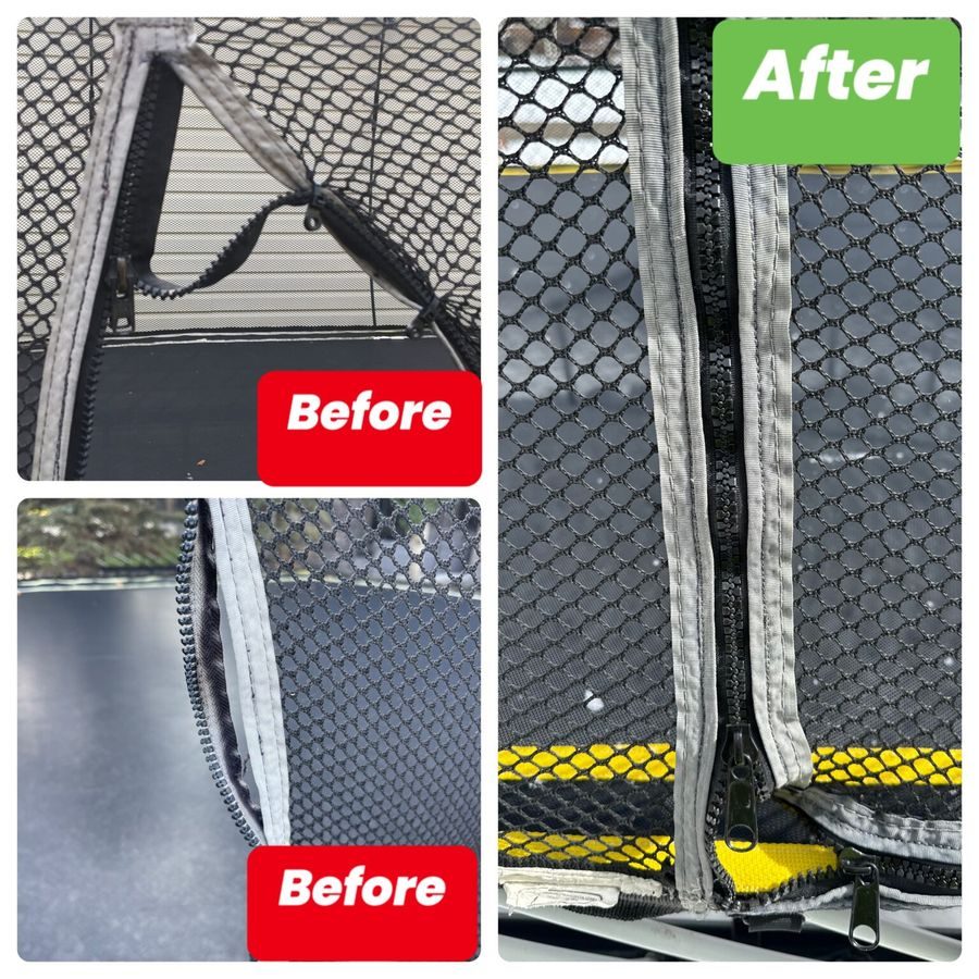 Trampoline net hole repair Calgary